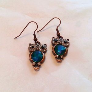 NWOT Adorable Owl Earrings Steampunk Vintage